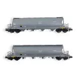 Set de 2 wagons silo à poussières Fleischmann 849006 - N 1/160 - DR - EP