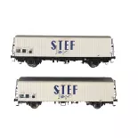 Set 2 wagons réfrigérants STEF Ls Models 30236 - HO 1/87 - SNCF - EP III