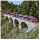 4 voitures voyageurs Railjet de l'ÖBB - ROCO 740388 - HO 1/87e