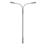 Un lampadaire à deux bras avec LED - Faller 180220 - HO 1/87