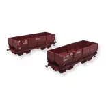 Set 2 wagons tombereaux LS Models 31113 - HO : 1/87