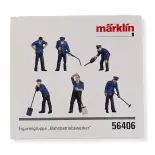 Set 3 personnages "Employés de dépôt" Marklin 56406 - I : 1/32 - EP III / IV