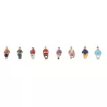 Set de 8 personnages assis FALLER 155614 - N 1/160