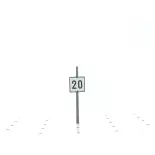 TIV "20" arrivée de limitation à 20km/h  BOISMODELISME 115014 - HO 1/87 - SNCF