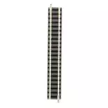 Rail droit avec ballast 111 mm Fleischmann 9101 - N : 1/160 - Code 80