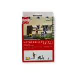 Lot Lavage de scooter avec une femme BUSCH 7833 - HO : 1/87