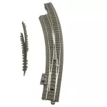 Long left-hand curve switch R3 515 mm 30° Marklin 24771 - HO : 1/87 - Code 83 - Track C