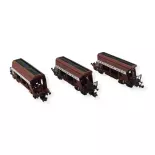 Wagons-trémies type Faccs "Weiacher Kies" ARNOLD HN6012 -SBB- N 1/160