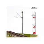 10 Poteaux en H à console | 25 kV-S MAFEN 21602 - Échelle N 1/160