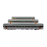 Set 3 Voitures Corail train rapide CE "Mont Cenis" ROCO 74032 - SNCF - HO 1/87 EP IV