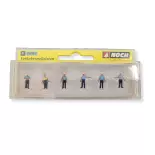 Lot de 6 personnages / agents de circulation Noch 36083 - N 1:160