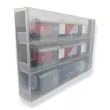 3 wagons couverts - Roco 77022 - HO 1/87 - transport bicyclettes