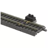Straight rail with ballast for power supply unit with dimensions 231 mm