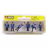 Lot de 6 fonctionnaires des chemins de fer NOCH 15280 - HO 1/87