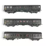 Set 3 voitures voyageurs - EPM 41.33.01 - HO 1/87 - SNCF