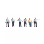 Lot de 6 personnages / agents de circulation Noch 15083 - HO 1:87
