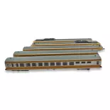 Box 5 elements RTG Rame N°4 delivered grey metallic, yellow buttercup, smooth roof, cartridge in relief, Vénissieux depot