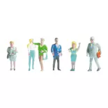 Lot of 6 figures Passant men and women SAI 330 - HO : 1/87