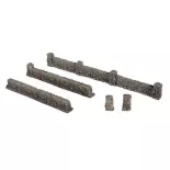 Murs miniatures en Granit Noch 58280 - HO 1/87 - 1040 x 15 mm