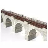 Viaduc en pierres 1 voie - 165mm BoisModelisme 109010 - HO 1/87