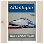 Poster TGV Atlantique - 800tonnes 8TATLANTIQUE - A2 42.0 x 59.4 cm - 1989