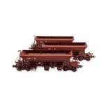 Set 3 Wagons Trémie T1 Uas REE Modèles WB751 à Ballast - HO 1/87 - SNCF - EP IV