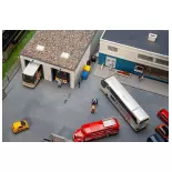Bus depot with 2 sheds and offices Faller 130120 - HO : 1/87 - EP IV