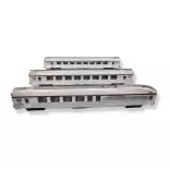 Set 3 Voitures Voyageurs "TEE L'Arbalète" JOUEF 4144 SNCF - HO 1/87 - EP IV