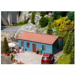 Maison de vacances avec façadebleu Faller 130656 - HO : 1/87 - EP III