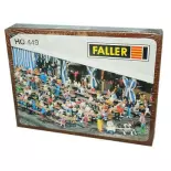 Lot de 60 bancs et 30 tables HO 1/87