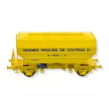 Wagon céréalier Grands Moulins de Coutras jaune - REE MODELES WB733 SNCF HO 1/87