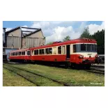 EAD X 4300 railcar, SNCF, red and beige livery