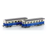 Set 2 voitures particulières "Zugspitzbahn" HOBBYTRAINS H43109 - HOe 1/87