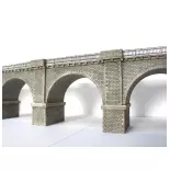 Viaduc en pierres 1 voie - 165mm BoisModelisme 109010 - HO 1/87
