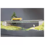 Pont métallique 1 voie avec culées - 250 mm BoisModelisme 108006 - HO 1/87