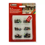 MEGA SET 60 figurines "passants et voyageurs" NOCH 16070 - HO 1/87