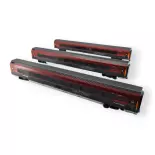 Trois voitures Railjet de l'ÖBB - ROCO 74041 - HO 1/87e