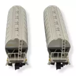Set de 2 wagons trémies Transcéréales Arnold HN6558 - N 1/160 - SNCF - EP IV
