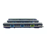 Coffret 3 voitures voyageurs RIB "Transilien" JOUEF S4159 SNCF HO 1/87 EP IV-V