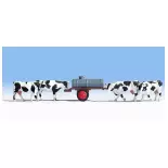 Diorama vaches à l'abreuvoir NOCH 16658 - HO 1/87 - kit agricole