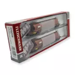 Set de 2 wagons silo à poussières Fleischmann 849008 - N 1/160 - GATX - EP V/VI