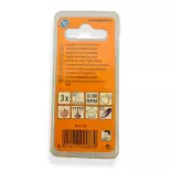 Set 3 brosses en soie noire | PGM.4120 | Diamètres 5, 12 et 21mm 