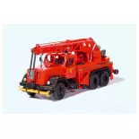 Fire Truck Crane Kw 16F Magirus 250 D 25 A - HO 1:87 - PREISER 31269