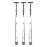 Set 3 Lanternes à treillis à LED - Faller 272118 - N 1/160 - hauteur 80 mm