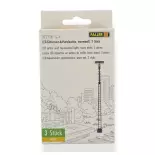 Set 3 Lanternes à treillis à LED - Faller 272118 - N 1/160 - hauteur 80 mm