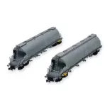 Set de 2 wagons silo à poussières Fleischmann 849006 - N 1/160 - DR - EP
