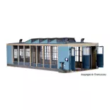 Hangar à locomotives électriques 2 voies 345x170x110mm VOLLMER 45765 - HO 1/87
