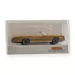 Voiture Cadillac Eldorado cabriolet or métallisé BREKINA 19752 - HO 1/87