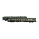 Set 2 Voitures voyageurs DEV AO REE Modèles NW277 - N 1/160 - SNCF - EP IV