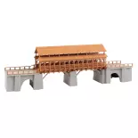 Pont routier en bois Faller 120527 - HO : 1/87 - 385 x 80 x 120 mm